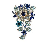 Strass élégants Broche Fleur Accessoire de mode polyvalent pour robes costumes tenues occasionnelles Style vintage Broche fleur élégante Femmes, taille unique, comme décrit