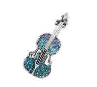 Strass élégants Broche Violon Vintage Accessoires de bijoux inspirés pour les amateurs de musique Cadeaux à la mode Idées Alliage Musique, taille unique, comme décrit