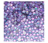 Strass en cristal Hotfix à dos plat, strass ronds non thermocollants, multicolores, plusieurs tailles pour le nail art, manucure, art du visage, vêtements, chaussures (violet cristal, SS10-1440 pièces
