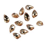 Strass En Forme De Larme À Coudre, Pierre Cristal Verre, Couture, Broderie, Vêtements, Accessoires, Pierres For Décoration Robe Mariée DIY(Golden Shadow,7x12mm 42Pcs)