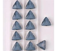 Strass en verre à coudre, 18 mm, forme triangulaire, argent, bonbon gélifié, moka, couleur AB (18 mm, 10 pièces, A45, mélange de couleurs AB)(18mm 10pcs A2 Black diamond)