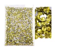 Strass en verre Strass en résine non thermocollants multicolores, plusieurs tailles, paquet en vrac(14,5mm SS20-10000)