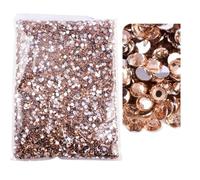 Strass en verre Strass en résine non thermocollants multicolores, plusieurs tailles, paquet en vrac(19,5mm SS20-15000)