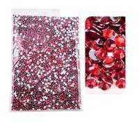 Strass en verre Strass en résine non thermocollants multicolores, plusieurs tailles, paquet en vrac(20 Siam,6mm SS30-5000)