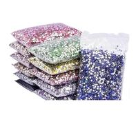 Strass en verre Strass en résine non thermocollants multicolores, plusieurs tailles, paquet en vrac(5,3mm SS10-50000)