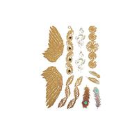 Strass ET Paillettes - Tatouages éphémères métallique Waterproof Ailes d'ange. Tatoo temporaire Or - Bijou de Peau