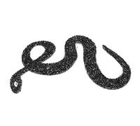 Strass étincelants En Forme De Serpent Garniture Ruban Maille Wrap Rouleau Hot Fix Cristal Patchs Bricolage Vêtements Accessoires Applique Robe De Mariée Garniture(Noir)