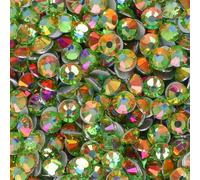 Strass fantaisie bleus SS3-SS30, non thermocollants, à dos plat, à coller, accessoires de décoration DIY, lumière péridot, SS3, 1 440 pièces