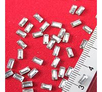 Strass Forme Rectangle 2x5 mm Verre hotfix 90 pièces Couleur Cristal Bling