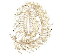 Strass Gland Chaîne, 36in Cristal Bling Diamante Diamant Garniture Ruban Frange Chaîne DIY Vêtement Couture Accessoires(doré)