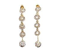 Strass glands boucles d'oreilles oreille Stud chaîne lien Dangle boucles d'oreilles brillant de