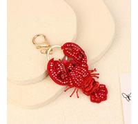 Strass Homard Pendentif Perlé Jolie Cousu À La Main Sac Charmes Coquilles De Crabe Tortue Suspendus Corde Patchs Applique Sac Lanière