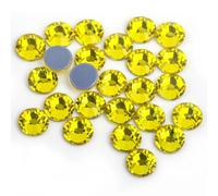 Strass Hot Fix Flatback Meilleur Verre Cristal Hotfix Strass Paillettes Fer sur Strass Vêtement E7037-Citrine-SS20-1440pcs