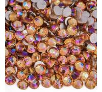 Strass Hotfix à dos plat pour nail art, Strass non correcteurs for robe Nail Art multicolore SS3-SS34 1440 pièces(Fuchsia Light,Mix Size 1440pcs)