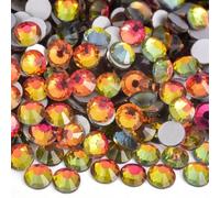Strass Hotfix à dos plat pour nail art, Strass non correcteurs for robe Nail Art multicolore SS3-SS34 1440 pièces(Red Volcanic,SS12-1440pcs)