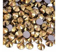 Strass Hotfix à dos plat pour nail art, Strass non correcteurs for robe Nail Art multicolore SS3-SS34 1440 pièces(Mine Gold,SS30-288pcs)