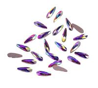 Strass Hotfix Cristal AB goutte de pluie, strass Non correcteurs, colle sur cristaux d'art d'ongle à dos plat(144PCS_2.5X8MM)