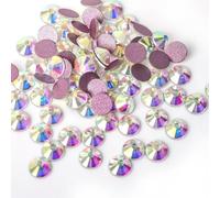 Strass hotfix Cristal AB Hotfix Strass dos plat fer sur pierres de cristal Hot Fix for la décoration vêtement en tissu pour Bricolage(Pink AB,Ss10 1440pcs)