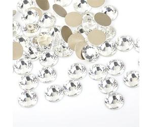 Strass hotfix Cristal AB Hotfix Strass dos plat fer sur pierres de cristal Hot Fix for la décoration vêtement en tissu pour Bricolage(Gold Clear,Ss40 144pcs)