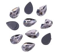 Strass hotfix Poire cristalline 5x8mm, fer sur pierres de cristal, strass correcteurs à dos plat pour Bricolage(50Pcs)