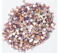 Strass Hotfix Strass 3D en verre rose clair for Nail Art, décorations cristal Non correctrices, ss3 ss4 ss5 ss6 ss8 ss10 ss12 ss16 ss20 ss30(Light Peach AB,SS16 1440pcs)