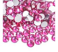 Strass hotfix Strass 3D en verre rose clair for Nail Art, décorations cristal Non correctrices, ss3 ss4 ss5 ss6 ss8 ss10 ss12 ss16 ss20 ss30 pour Bricolage(Fuchsia,SS16 1440pcs)