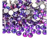 Strass Hotfix Strass 3D en verre rose clair for Nail Art, décorations en cristal Non correctrices, ss3 ss4 ss5 ss6 ss8 ss10 ss12 ss16 ss20 ss30(Purple,Mix Sizes 5gram)