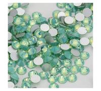 Strass hotfix Strass à coller en verre dos plat SS3-SS34, pierres cristal non thermocollantes for décoration d'ongles, vêtements et tissus pour Bricolage(Green,SS12 1440PCS)