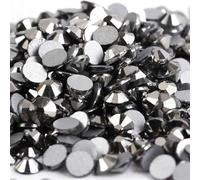 Strass Hotfix Strass en cristal Non correcteurs, verre Super brillant, décoration 3D Nail Art, vêtements for robe à faire soi-même(Jet Hematite,Ss3 1440pcs)