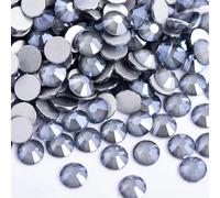 Strass Hotfix Strass en verre noir for Nail Art, colle à Jet plat sur pierres, Strass Non correcteurs for décorations d'art des ongles(Lt Grey Mocha,SS20-1440pcs)