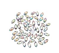 Strass Hotfix Strass œil de cheval multi-tailles, dos plat, 3D, non thermocollant, décoration for nail art, mariage(4x8mm 200pcs)