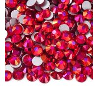 Strass hotfix Strass Non correcteurs à paillettes SS3-SS34, pierres précieuses en verre, diamant dos plat for Nail Art, breloques for ongles, robe pour Bricolage(Magenta Light,Mixed Size 14400pcs)