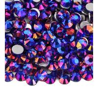 Strass hotfix Strass Non correcteurs à paillettes SS3-SS34, pierres précieuses en verre, diamant dos plat for Nail Art, breloques for ongles, robe pour Bricolage(Sapphire Light,Mixed Size 14400pcs)
