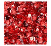 Strass hotfix Strass non thermocollants SS3-SS30, cristaux à dos plat, pierres précieuses for ongles, strass diamant coller pour Bricolage(RED1,SS12-1440PCS)