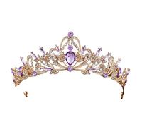 Strass Korean Princess Crown Elegant Headwear For Weddings & Street Style, One Size, Bois d'agar, Aucune pierre précieuse.