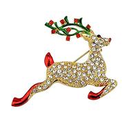 Strass Noël Elk Broche Pin Cadeau De Faveur De Fête De Noël Très Pratique Et Populaire