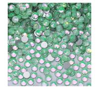 Strass non thermocollants, série Bling Crystal Opal, cristaux à dos plat en verre super pailleté for nail art DIY, breloques Pour Manucure Et Maquillage Diy(Crystal Green,SS30-288PCS)