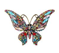Strass pour broche papillon scintillante animal broche châle épingles rétro vêtements corsages mode juif cristal animal scintillant châle clip, One Size, Comme décrit