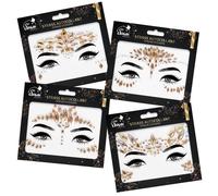 Strass pour le visage - PTIT CLOWN - 24367 - or - 4 modèles aléatoires