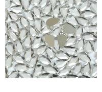 Strass pour ongles en cristal de verre, forme goutte, 26 couleurs, 5,2 x 8 mm, fond plat, 5,5 x 8 mm, blanc, lot de 100. Vente en gros.