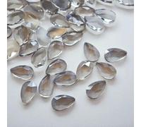 Strass pour ongles en forme de goutte, 26 couleurs, 5,2 x 8 mm, fond plat, effet cristal de verre, décoration 3D. Disponibles en gros (5,5 x 8 mm, gris clair, lot de 100).