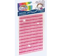 Strass roses autocollants - 240 pièces, 4mm, pierres brillantes premium pour les projets de bricolage