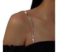 Strass - Sangle de soutien-gorge réglable en strass - Sangle d'épaule invisible - Anti-dérapant - Chaîne pour hauts, robes, sous-vêtements, chaîne, f, taille unique
