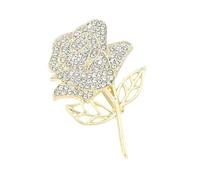 Strass scintillants Broches Rose Broches Aiguilles en Alliage Élégante Broche Texture Alliage Déclaration pour les occasions spéciales Rose Pin