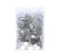 Strass Strass transparents SS3-SS60 non thermocollants, accessoire de décoration DIY(SS60-144Pcs)