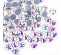 Strass Thermocollant Cristal AB Hotfix Strass dos plat fer sur pierres de cristal Hot Fix for la décoration vêtement en tissu(Glue AB,Ss3 1440pcs)