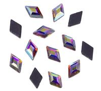 Strass Thermocollant Crystal AB dos plat Hotfix strass fer sur cristaux à(100Pcs,3x5mm)