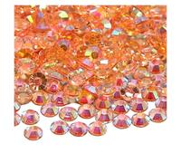 Strass Thermocollant Lot de 500 à 1000 strass AB transparents en résine non thermocollante dos plat for nail art, bijoux, décorations vêtements, coller(Champagne,3mm 1000pcs)