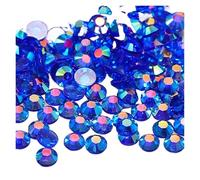 Strass Thermocollant Lot de 500 à 1000 strass AB transparents en résine non thermocollante dos plat for nail art, bijoux, décorations vêtements, coller(Dark blue,3mm 1000pcs)