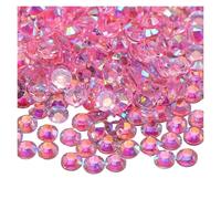 Strass Thermocollant Lot de 500 à 1000 strass AB transparents en résine non thermocollante dos plat for nail art, bijoux, décorations vêtements, coller(Light pink,3mm 1000pcs)